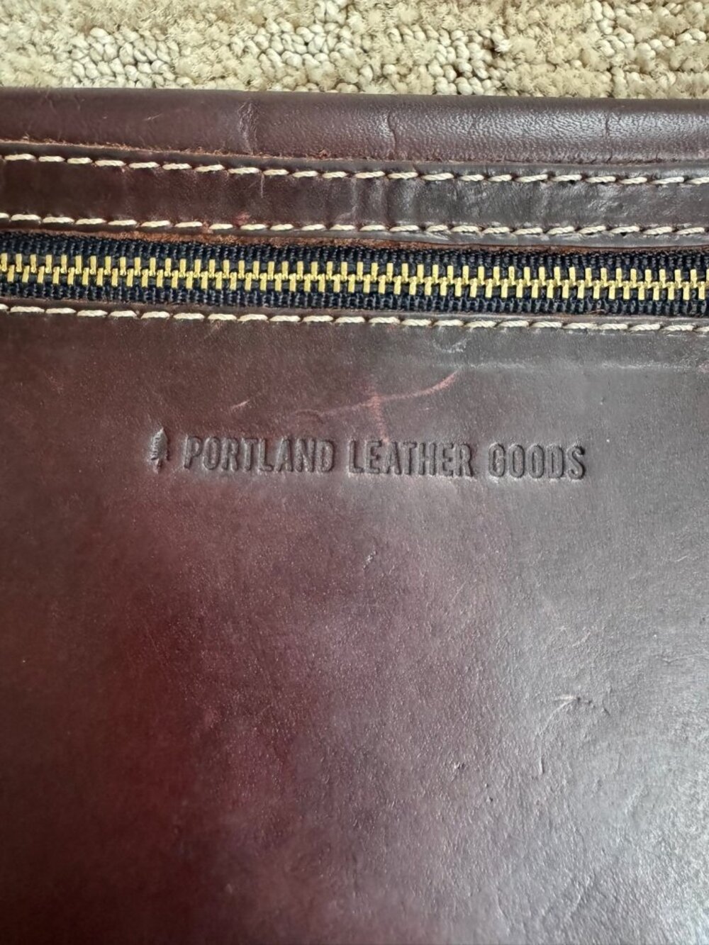 PORTLAND LEATHER GOODS Brown Envelope Convertible Crossbody Shoulder Bag - Picture 5 of 8